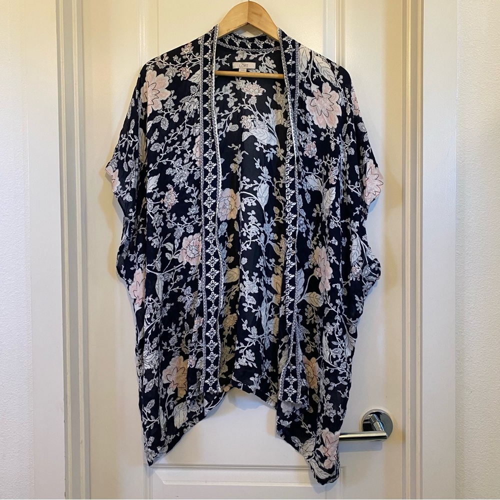 LOFT Floral Kimono Cardigan, size xs/s